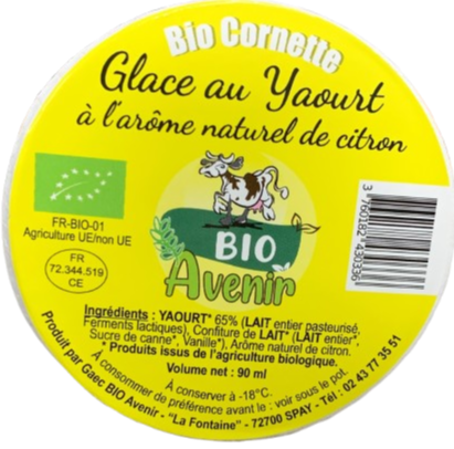 Yaourt arôme citron